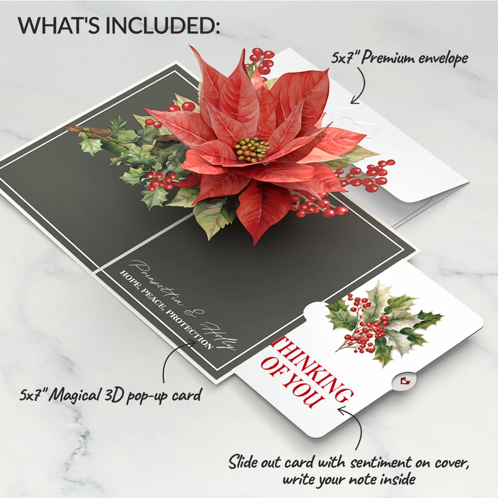 Lovepop Born to Bloom: December Birth Month Flowers Thinking of You Pop-Up Card and Sentiment Set - Image 2