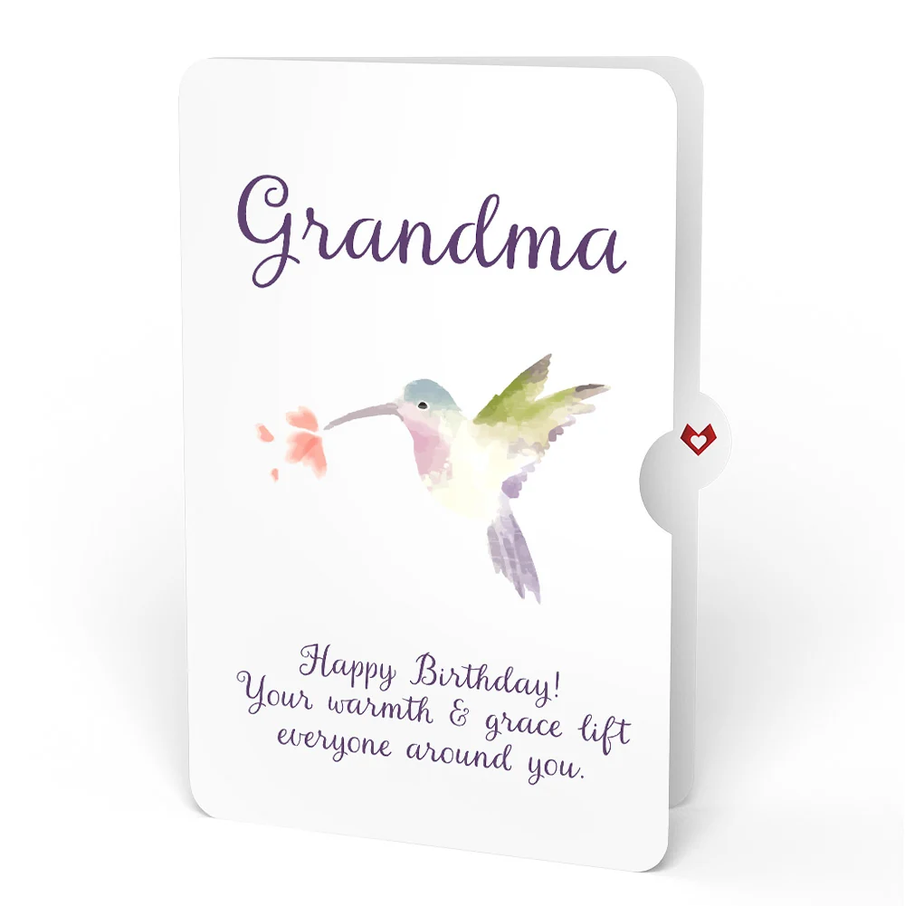 Lovepop Hummingbird Birthday Pop-Up Card and Sentiment Set for Grandmother - Image 4