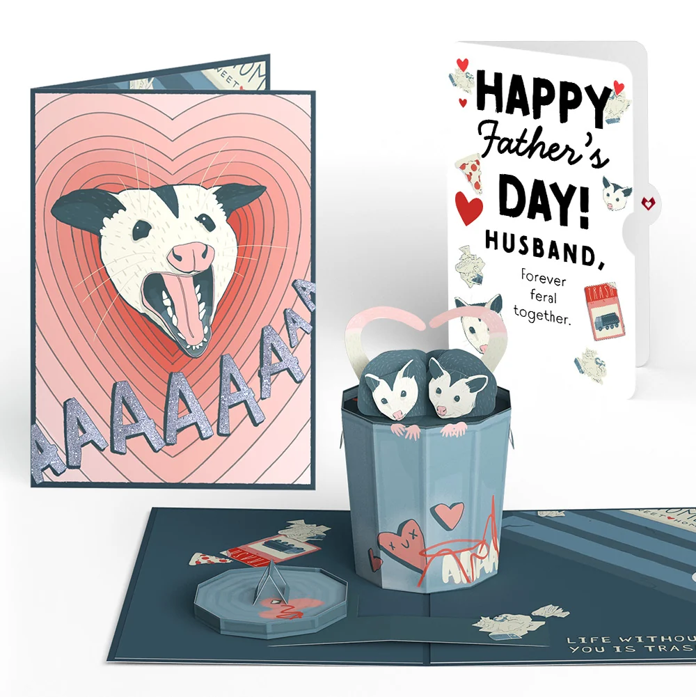 Lovepop Life Without You Is Trash Possums Father’s Day Pop-Up Card and Sentiment Set for Husband