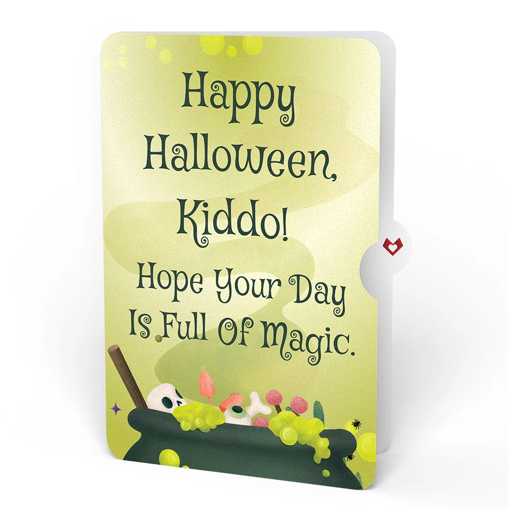 Lovepop Halloween Cauldron Light-Up Bouquet and Full of Magic Sentiment Set for Kid - Image 4