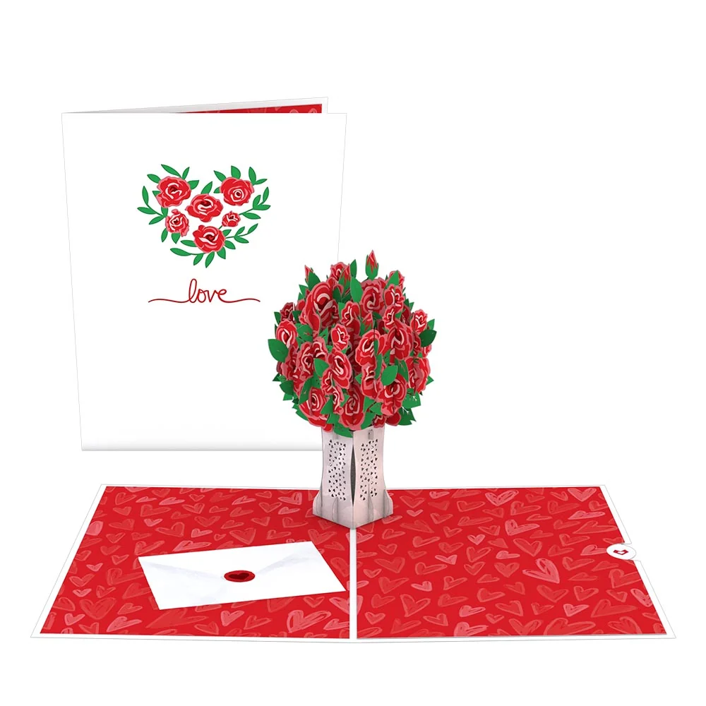 Lovepop Love Rose Arrangement Pop-Up Card