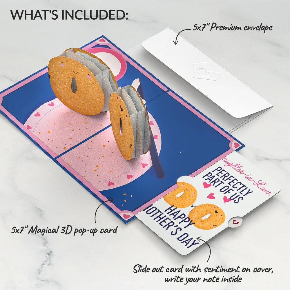 Lovepop You Are My Everything Bagel Mother’s Day Pop-Up Card and Sentiment Set for Daughter-in-law Plate - Image 2