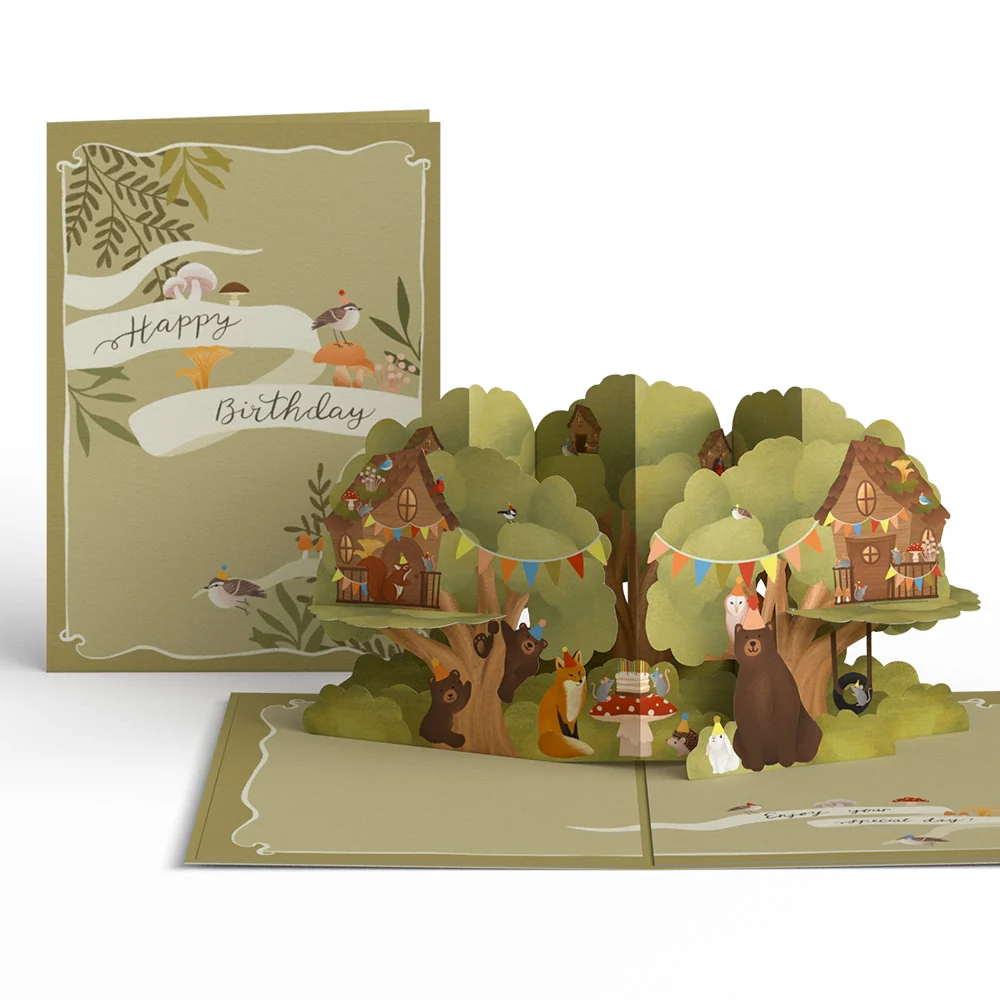 Lovepop Woodland Birthday Party Pop-Up Card