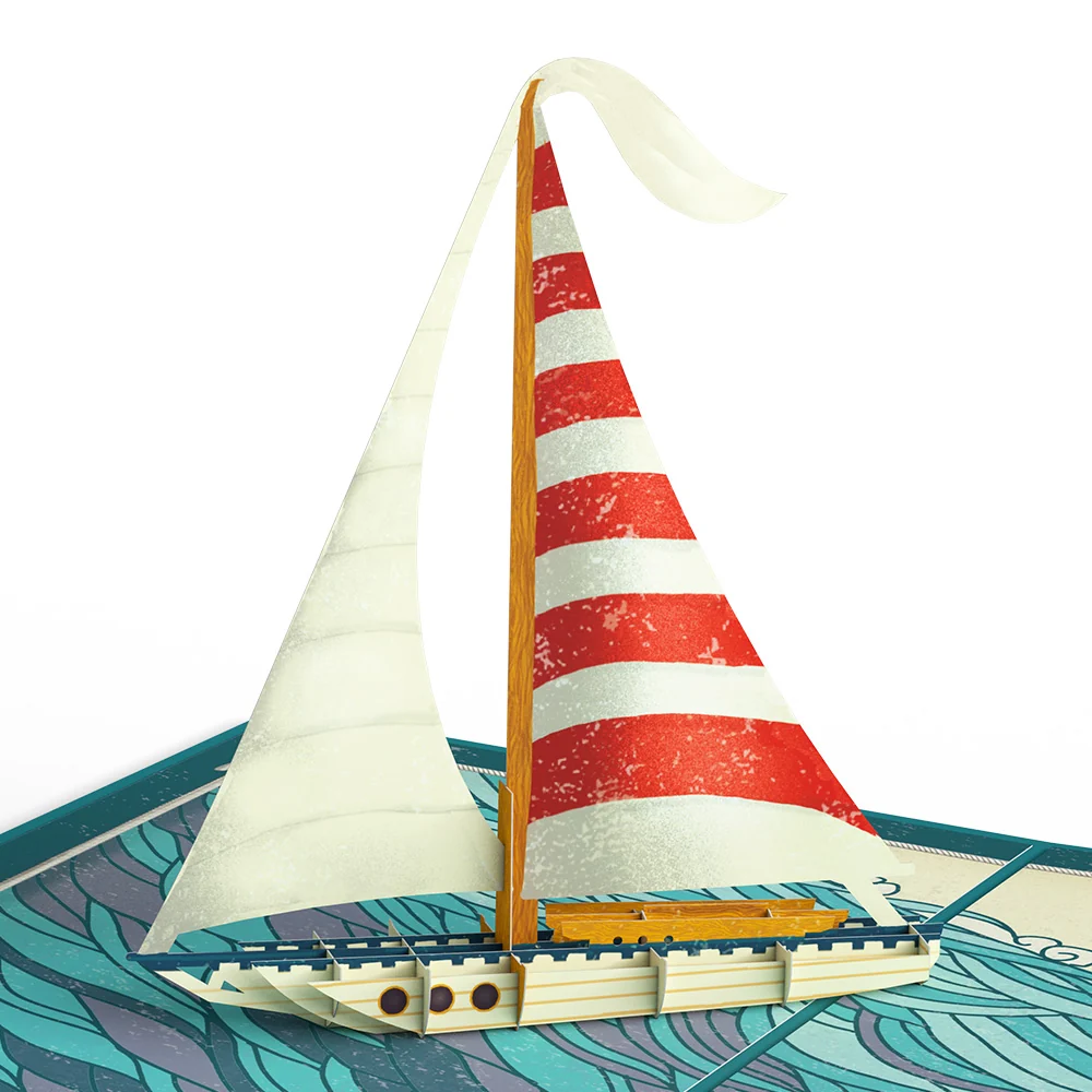 Lovepop Sailboat on the Horizon Birthday Pop-Up Card and Sentiment Set - Image 3