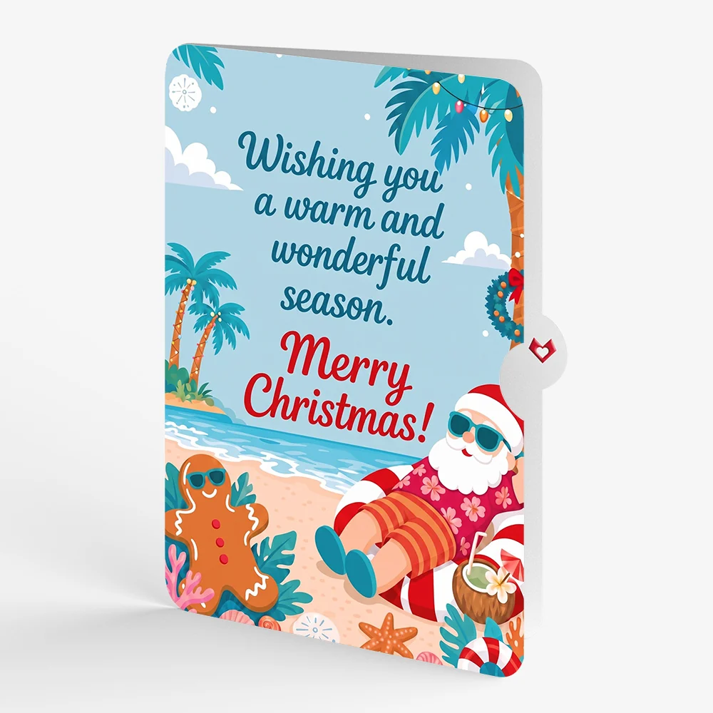 Lovepop Warm Wishes Seaside Santa Christmas Pop-Up Card and Sentiment Set - Image 4