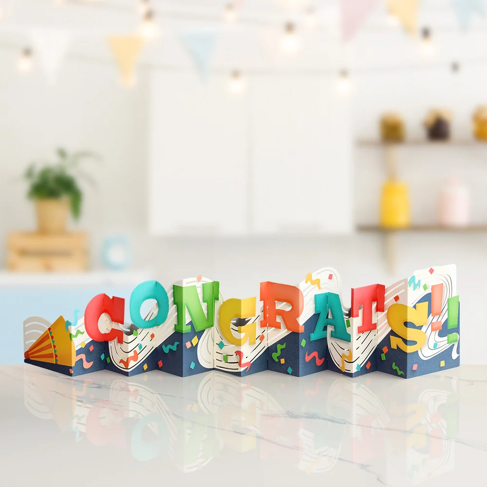 Lovepop Congrats Loooooong Card (Expands to 2 feet)
