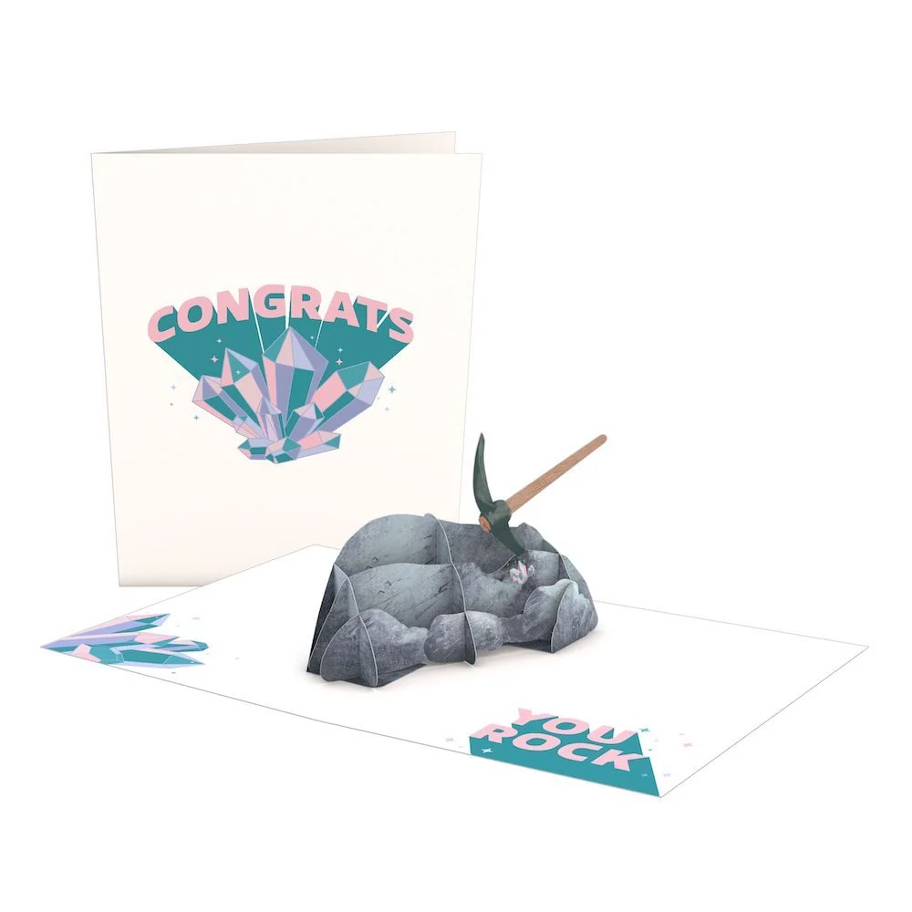 Lovepop Congrats You Rock: Paperpop Card Scale