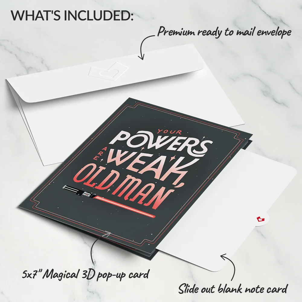 Lovepop Star Wars Darth Vader Your Powers Are Weak Pop-Up Card - Image 6