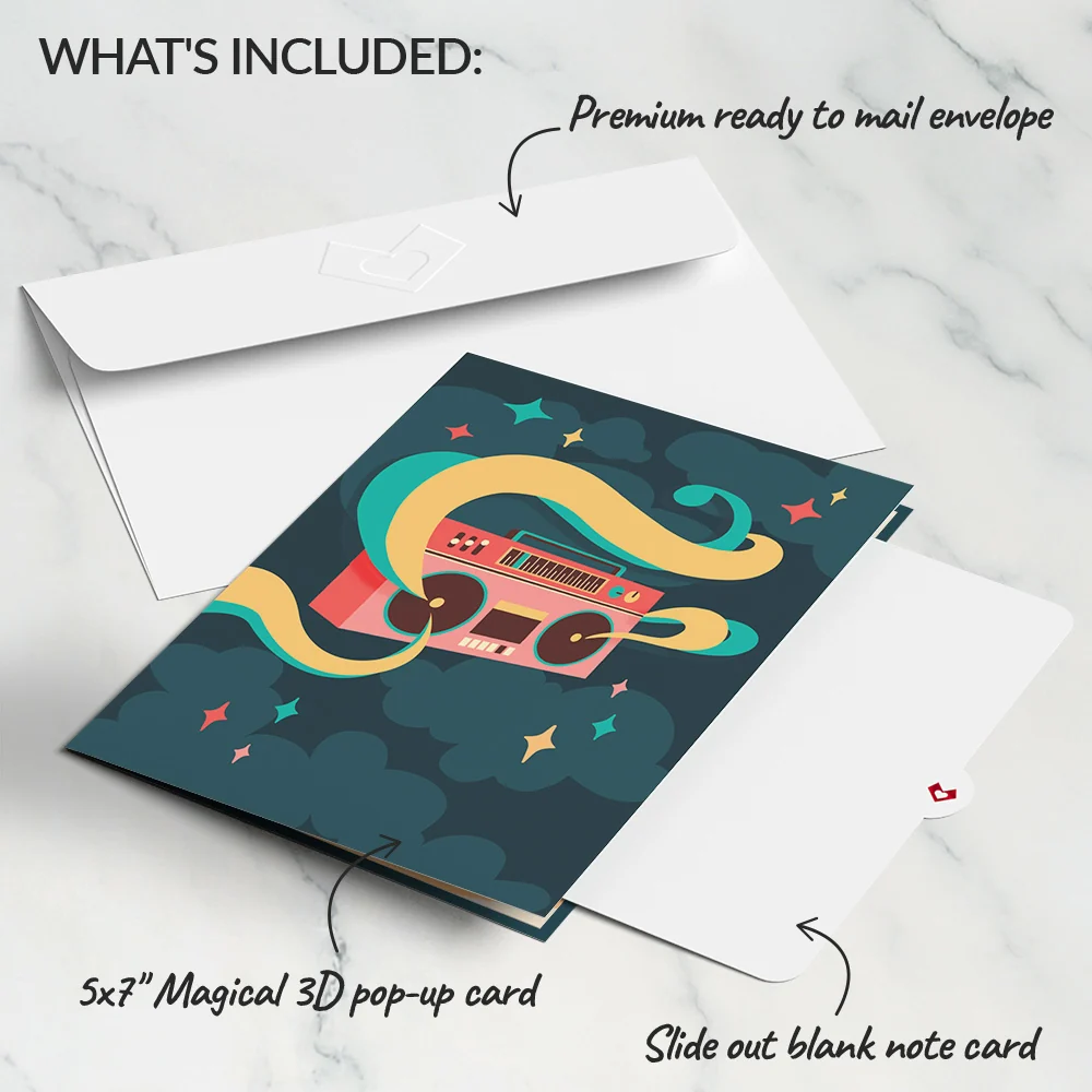 Lovepop Retro Mixtape Pop-Up Card - Image 5