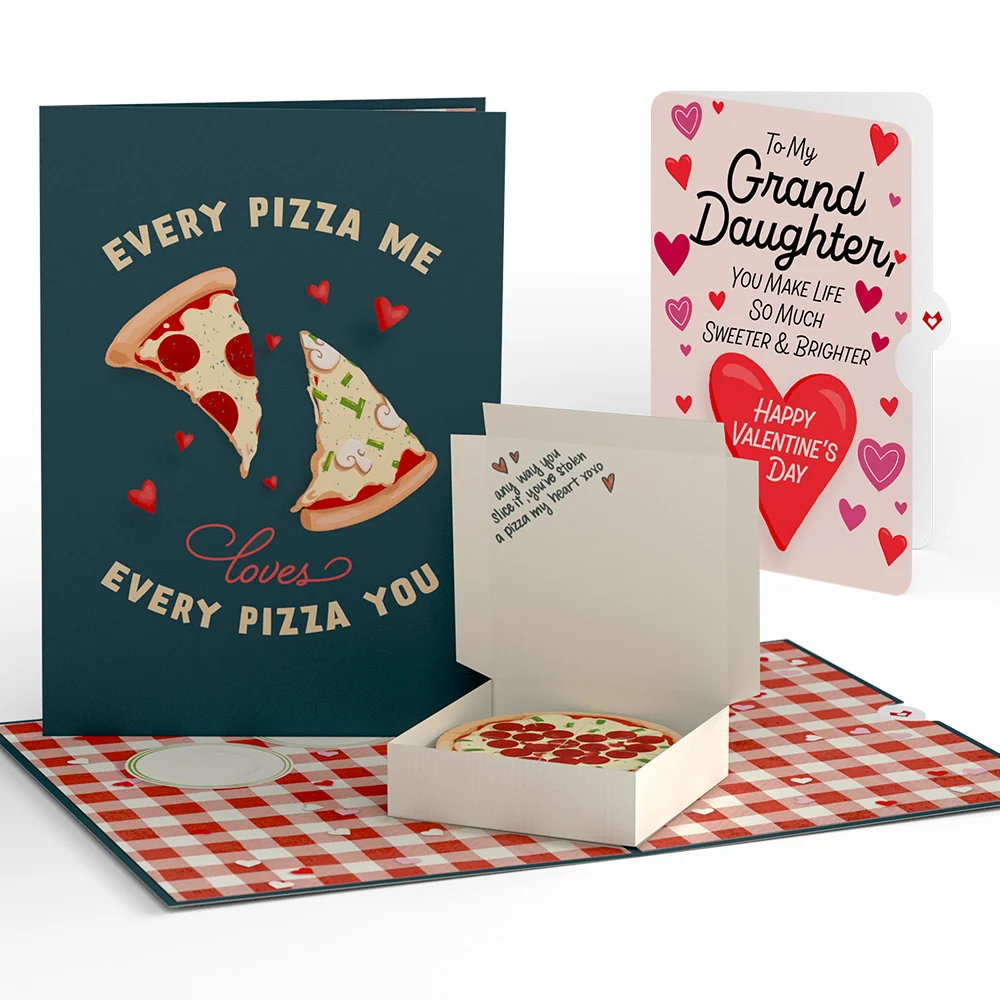 Lovepop Pizza Love Valentine Pop-Up Card and Sentiment Set for Granddaughter