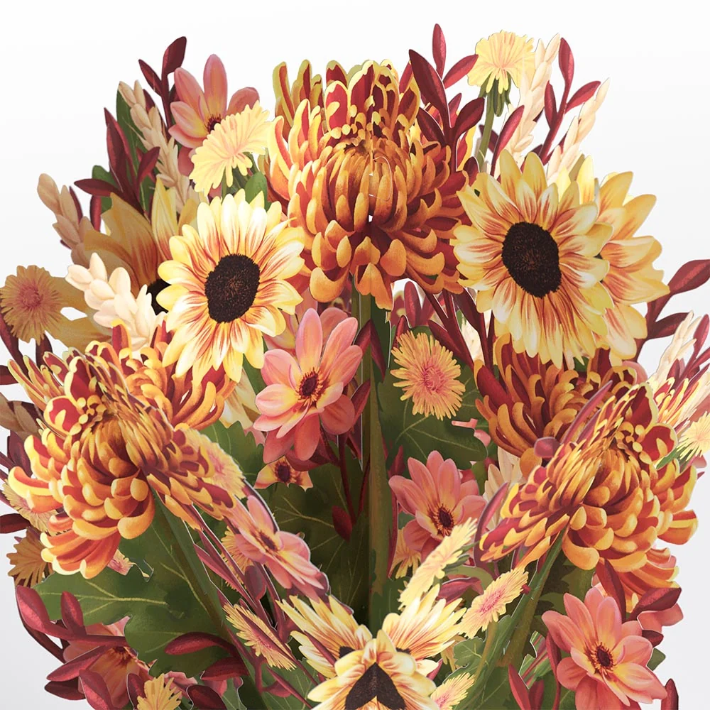 Lovepop Fall Sunshine Appreciation Bouquet and Sentiment Set for Friend Vase - Image 3