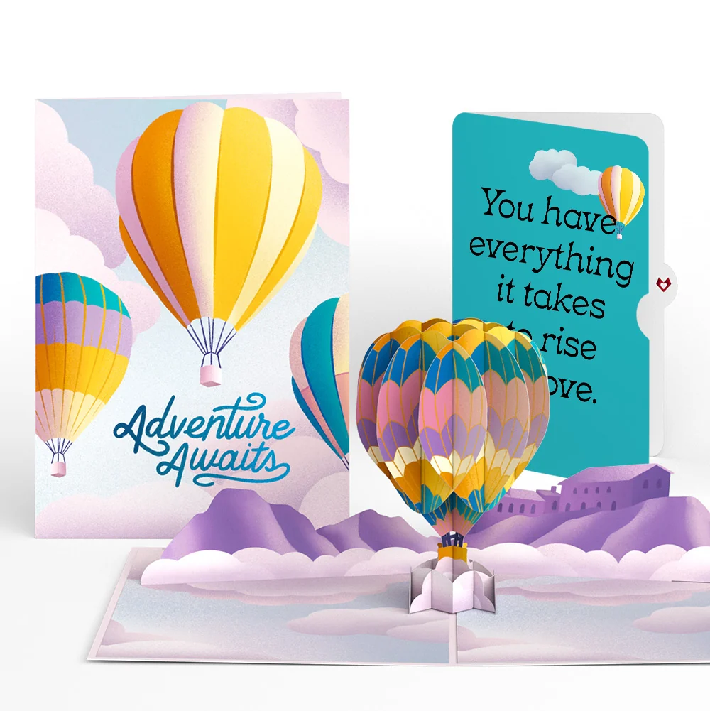 Lovepop Adventure Awaits Hot Air Balloon Encouragement Pop-Up Card and Sentiment Set