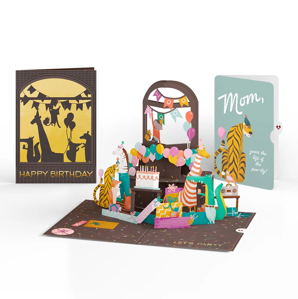 Lovepop Party Animals Birthday Pop-Up Card and Sentiment Set for Mom