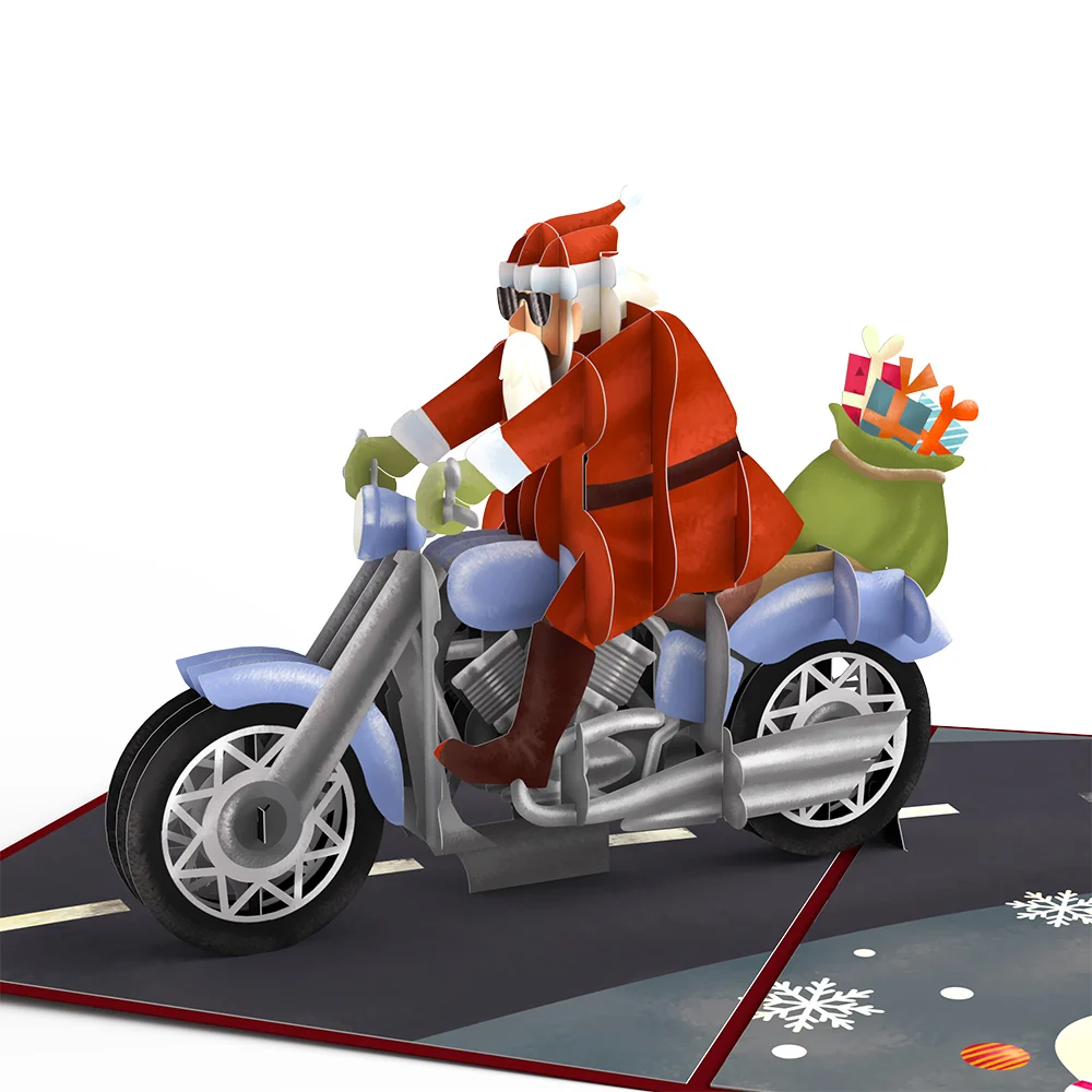 Lovepop Santa Motorcycle Pop-Up Card - Image 2