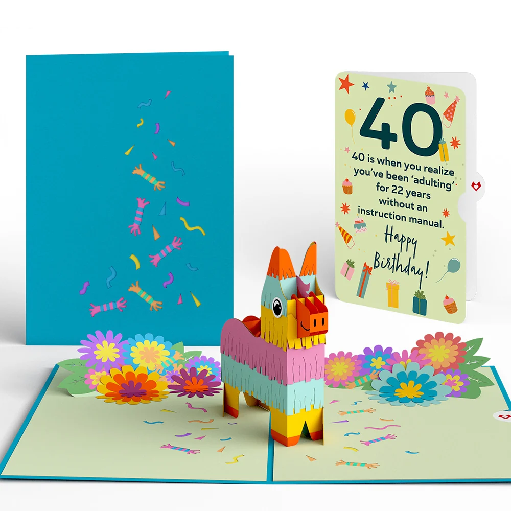 Lovepop Pinata 40th Birthday Pop-Up Card and Sentiment Set