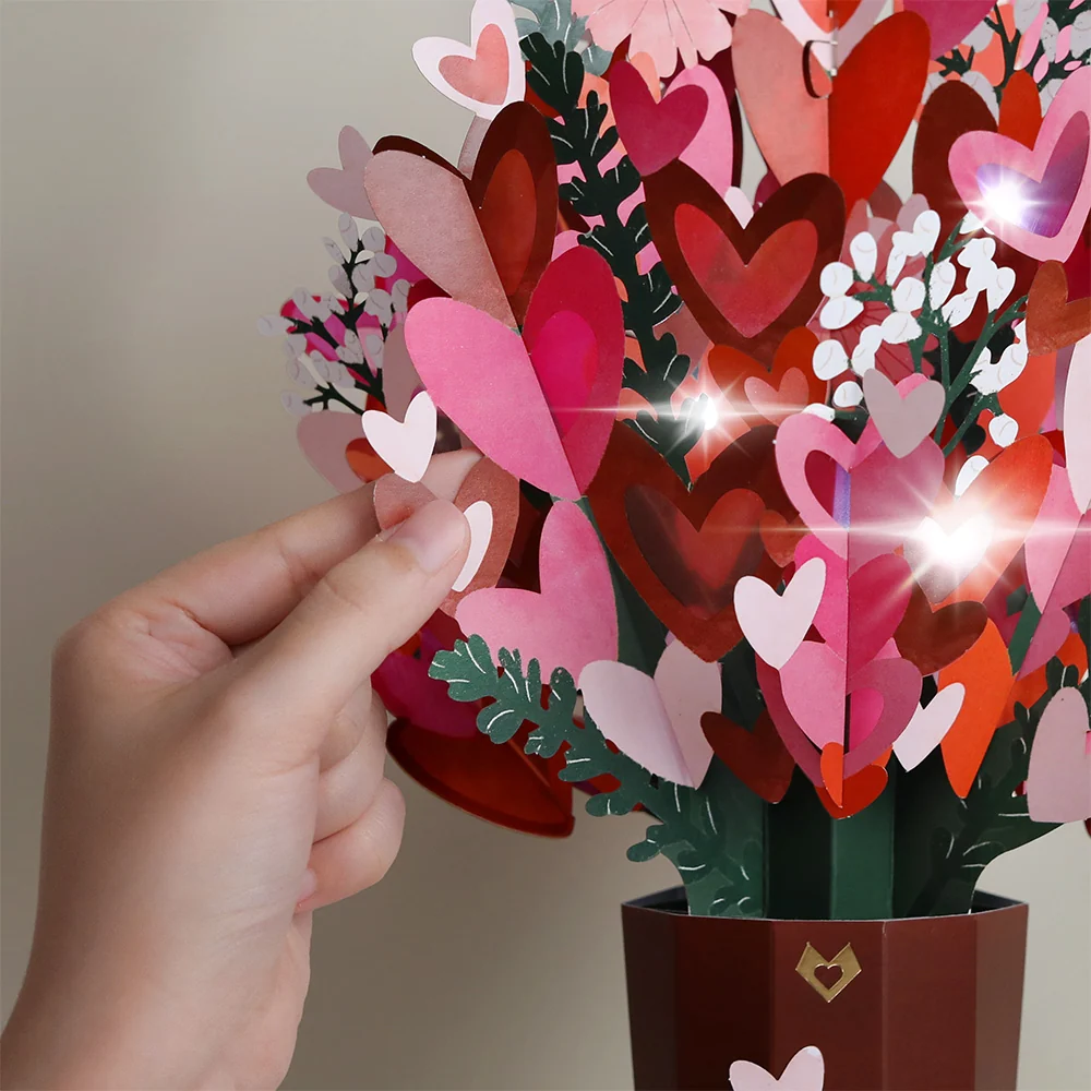 Lovepop I Lava You Light-Up Pop-Up Card & Bouquet Bundle - Image 4