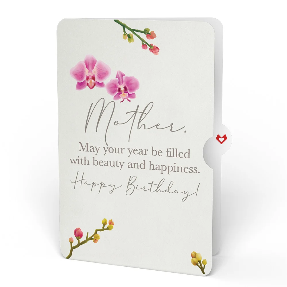 Lovepop Orchid Birthday Bouquet and Sentiment Set for Mother Vase - Image 4