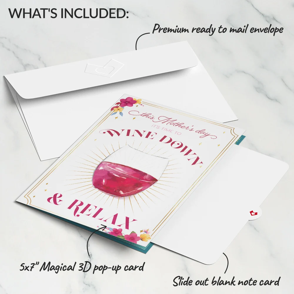 Lovepop Wine Down and Relax Mother's Day Pop-Up Card - Image 6