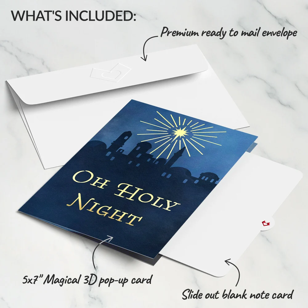 Lovepop Oh Holy Night Nativity Light-Up Pop-Up Card - Image 6
