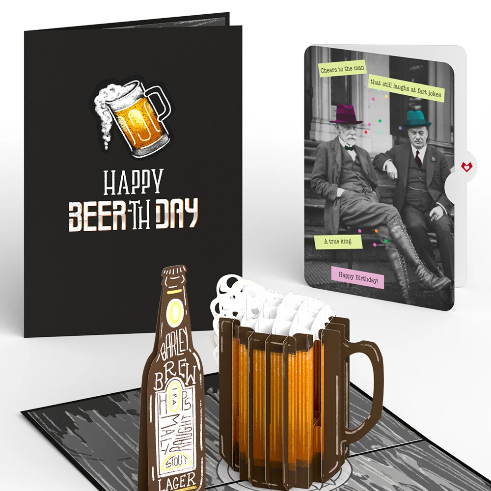 Lovepop Beer-th Day Birthday Pop-Up Card and Sentiment Set for Any Man Mug