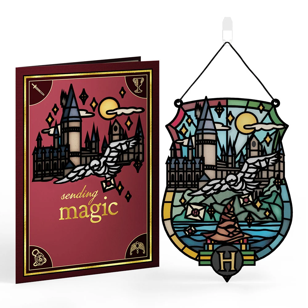 Lovepop Harry Potter Sending Magic Hogwarts Suncatcher Card Glass - Image 2