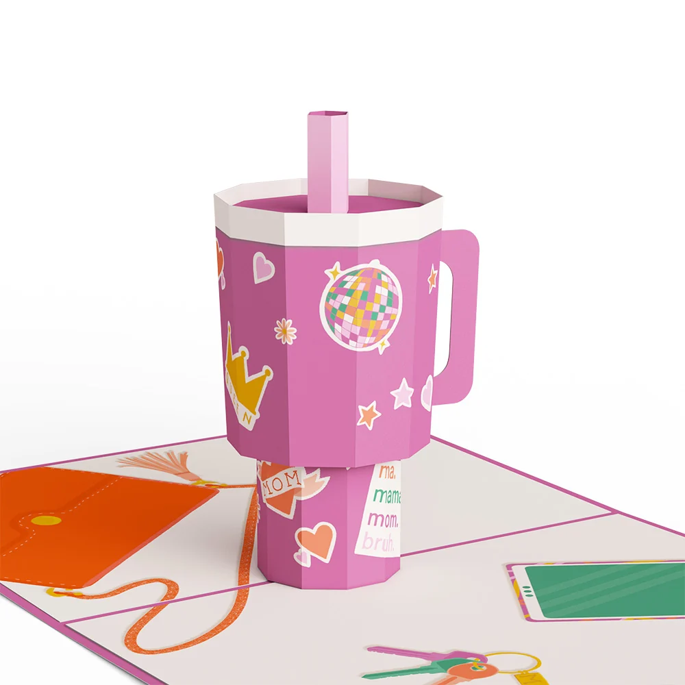 Lovepop Mom Era Tumbler Birthday Pop-Up Card and Dancing Through Life Sentiment Set - Image 3