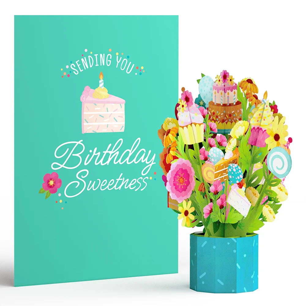 Lovepop Sending You Birthday Sweetness Card with Mini Bouquet