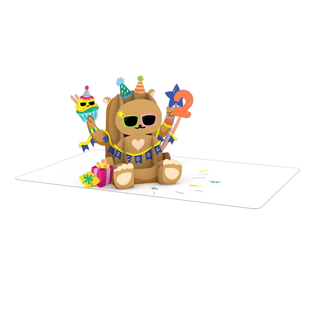 Lovepop Playpop Card: 2nd Birthday Bear - Image 4