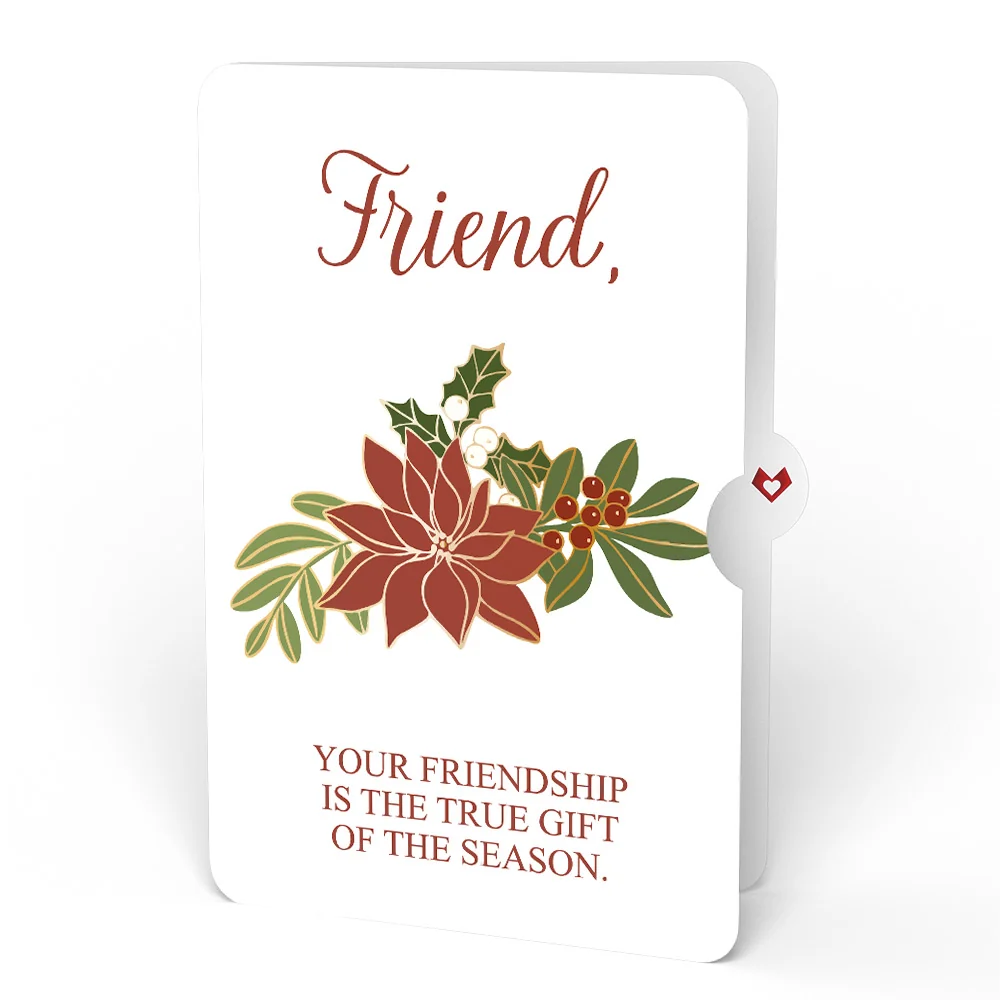 Lovepop Stained Glass Winter Cardinal Pop-Up Gift and Poinsettia Christmas Sentiment Set for Friend - Image 4