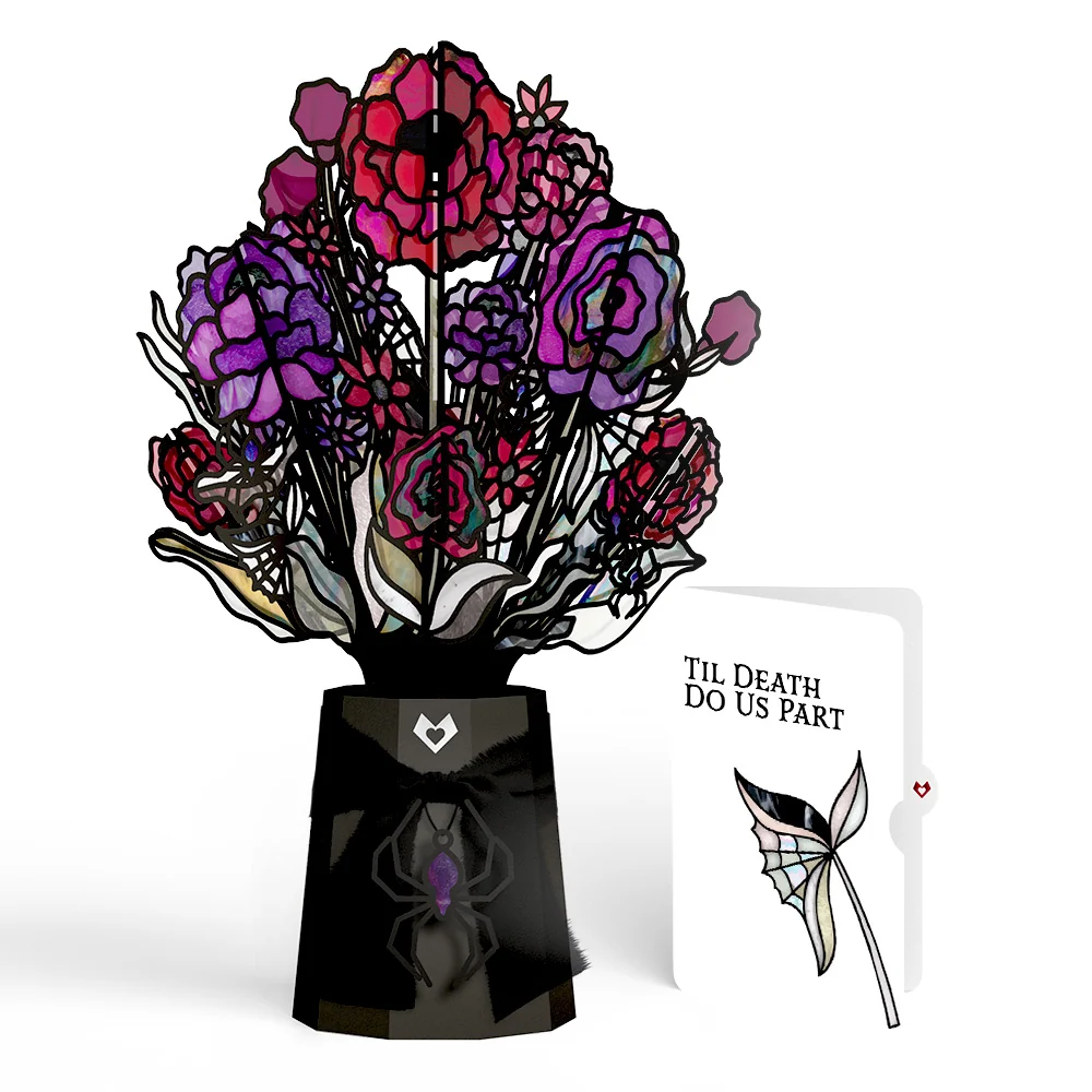 Lovepop Moonlit Amethyst Love Suncatcher Bouquet and Sentiment Set Glass