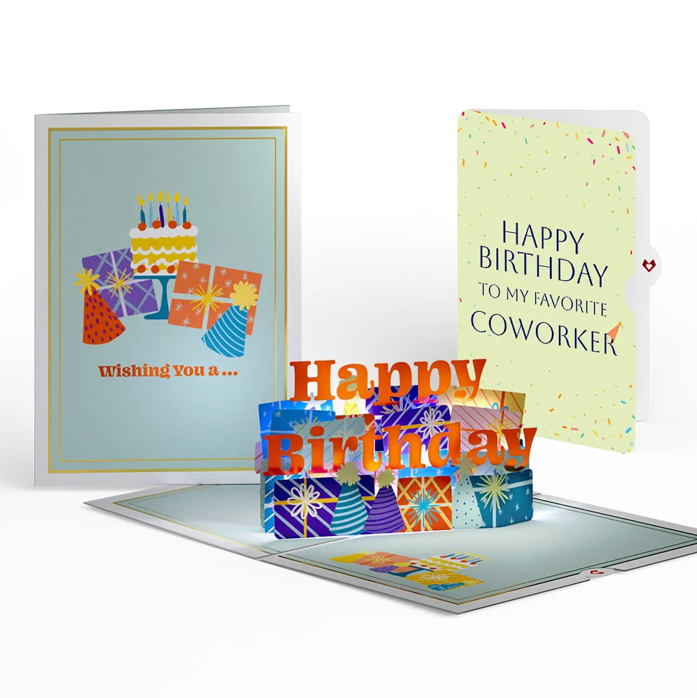 Lovepop Wishing You a Happy Birthday Music and Lights Pop-Up Card and Sentiment Set for Co-Worker