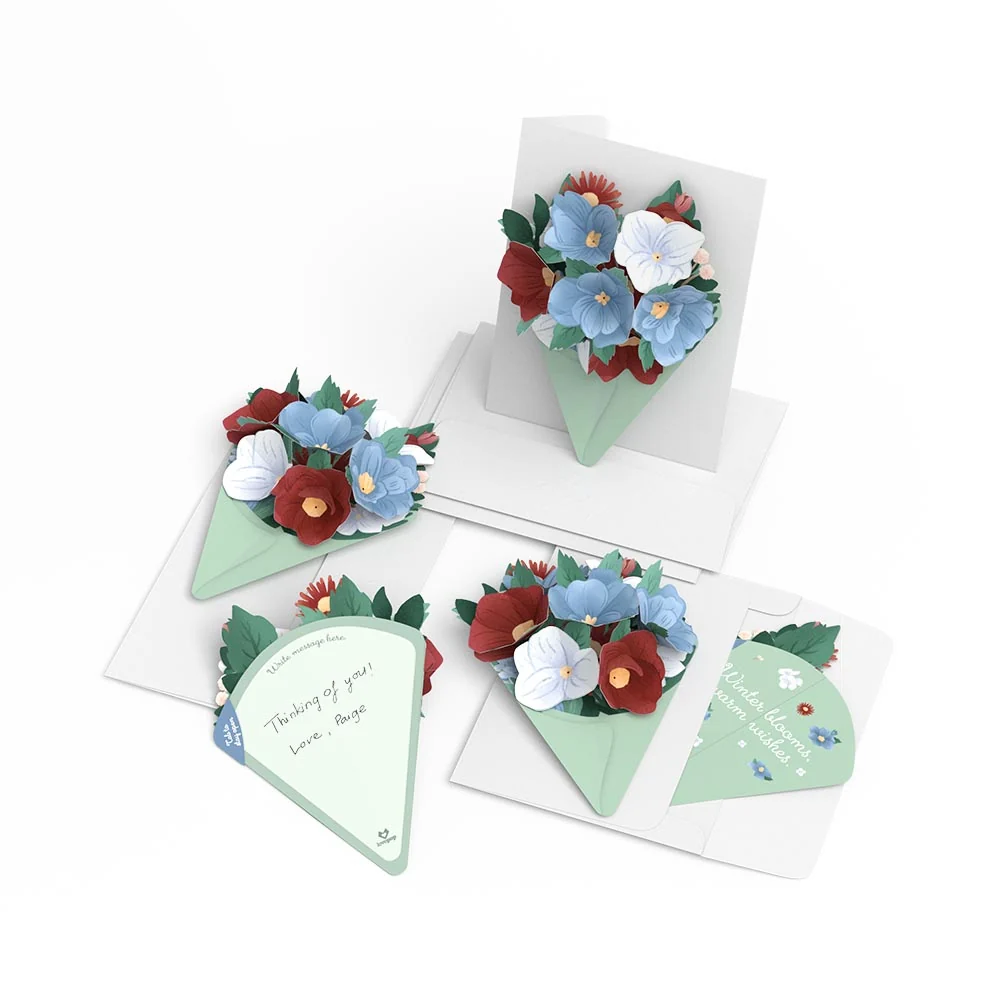 Lovepop Frosted Floral Little Blooms (Notecard 5-Pack) - Image 3