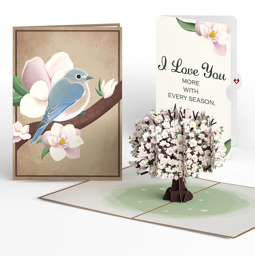 Lovepop Pink Magnolia Tree Love Pop-Up Card and Sentiment Set
