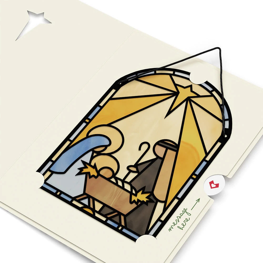 Lovepop All Is Calm Nativity Suncatcher Card - Image 4