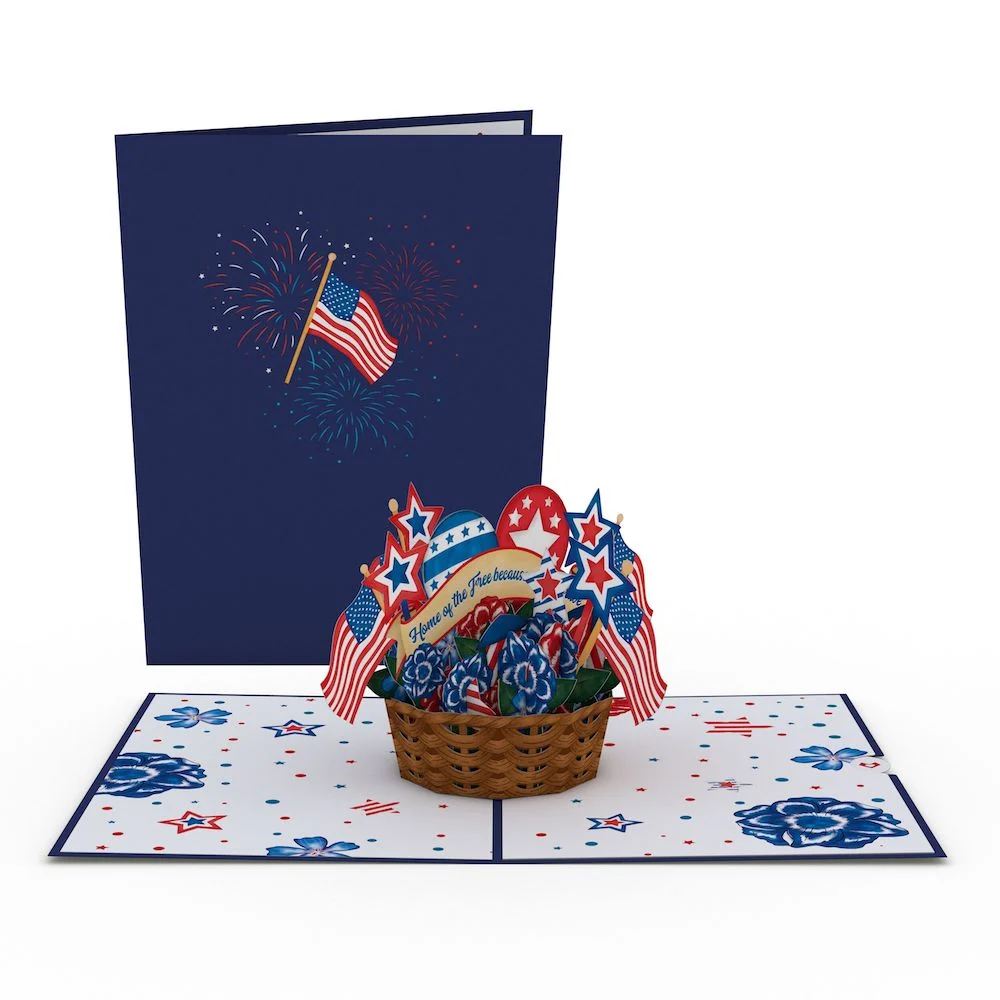 Lovepop Americana Basket Pop-Up Card