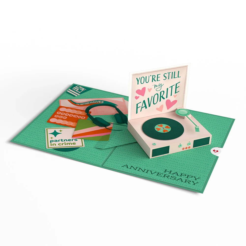 Lovepop Just for the Record Anniversary Pop-Up Card - Image 3