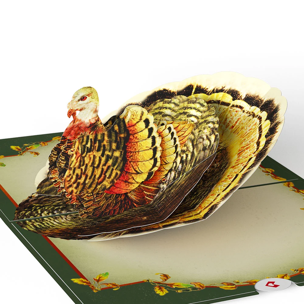 Lovepop Thanksgiving Greetings Vintage Turkey Pop-Up Card - Image 2