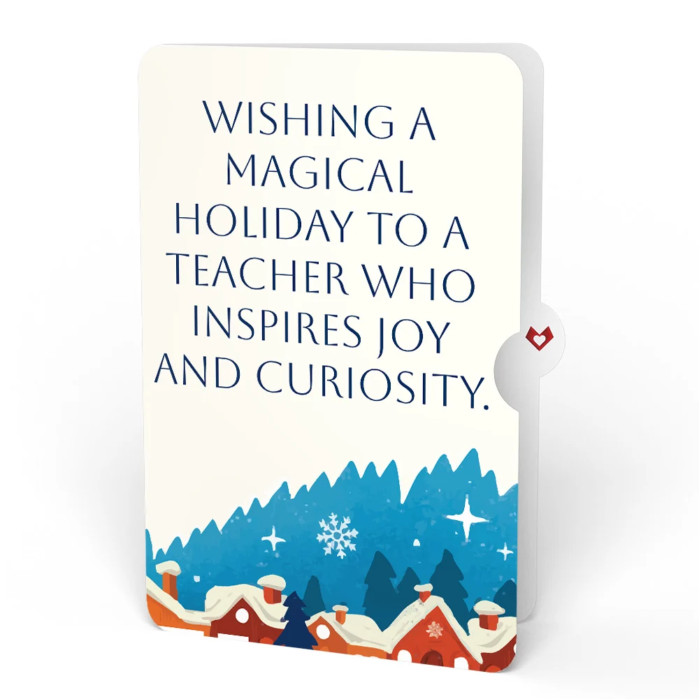 Lovepop Magic of Christmas Santa's Sleigh Light-Up Pop-Up Card and Snow Village Sentiment Set for Teacher - Image 4