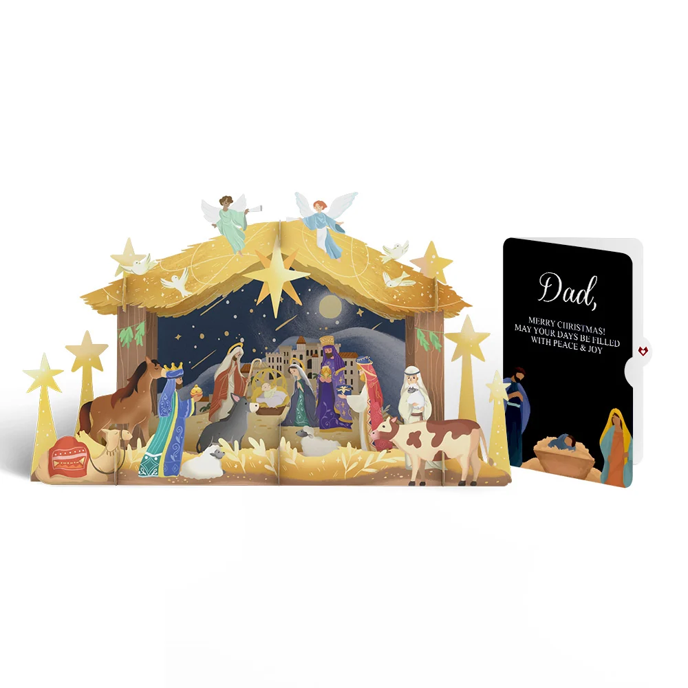 Lovepop Nativity Christmas Giant Pop-Up Gift and Sentiment Set for Dad