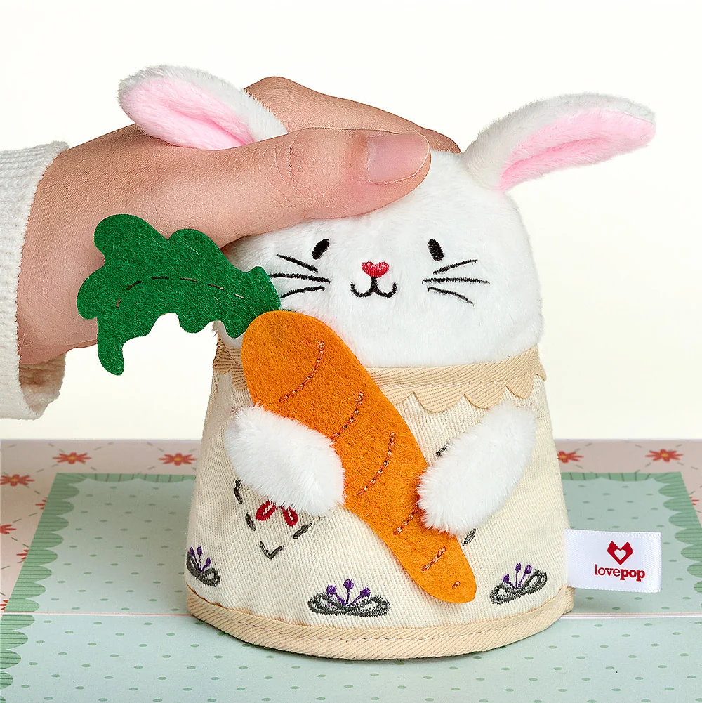 Lovepop 'Happy Easter Wishes' Bunny Plushpop Card and Sentiment Set for Kid - Image 3