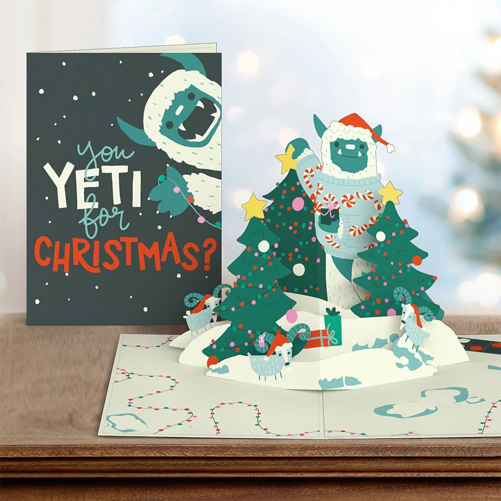 Lovepop Yeti for Christmas Pop-Up Card
