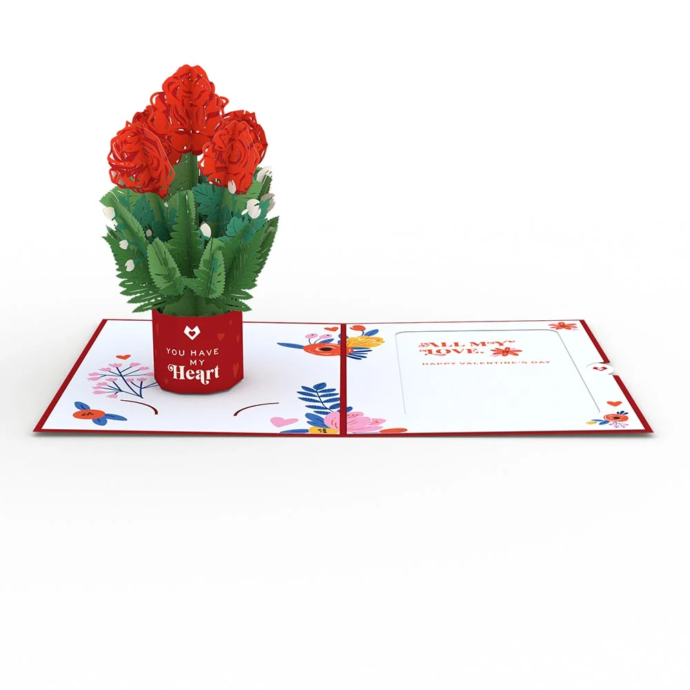 Lovepop You Have My Heart Card with Mini Bouquet - Image 3