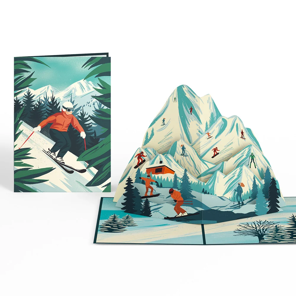 Lovepop Mountain Ski Adventure Pop-Up Card