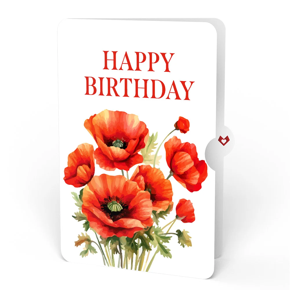 Lovepop Born to Bloom: August Birth Month Flowers Pop-Up Card and Sentiment Set Cream - Image 4