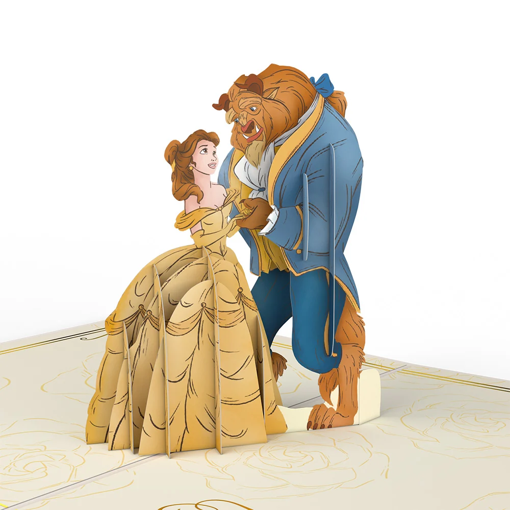Lovepop Disney’s Beauty and the Beast Pop-Up Card & Flower Buds Bouquet Bundle - Image 3
