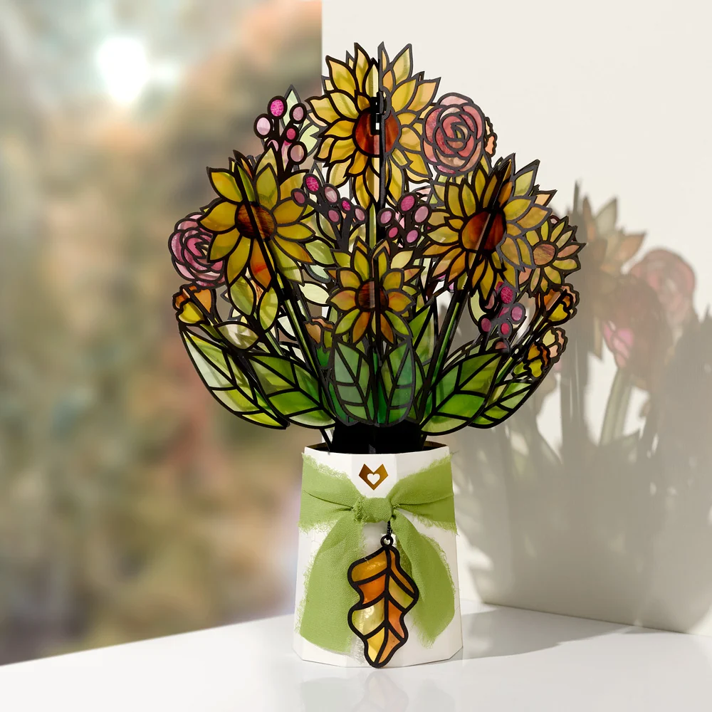Lovepop Golden Hour Sunflower Suncatcher Bouquet Vase