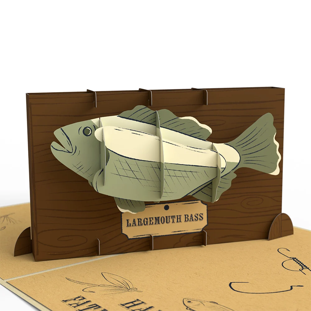 Lovepop Reel Kick-Bass Dad Father's Day Pop-Up Card and Fishing Lure Sentiment Set - Image 3