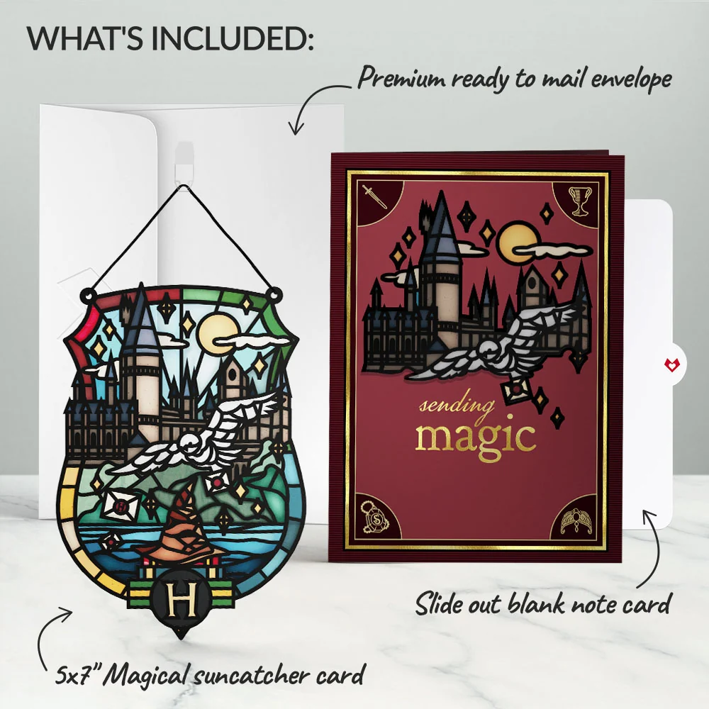 Lovepop Harry Potter Sending Magic Hogwarts Suncatcher Card Glass - Image 6