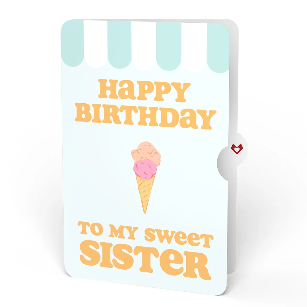Lovepop Sweet Day Ice Cream Birthday Pop-Up Card and Sentiment Set for Sister - Image 4