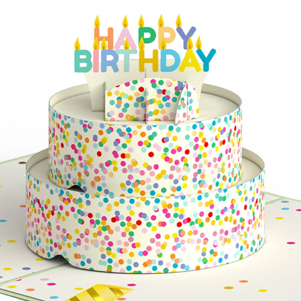 Lovepop Sprinkles Birthday Cake Pop-Up Card and Sad Toddler Sentiment Set Candle - Image 3
